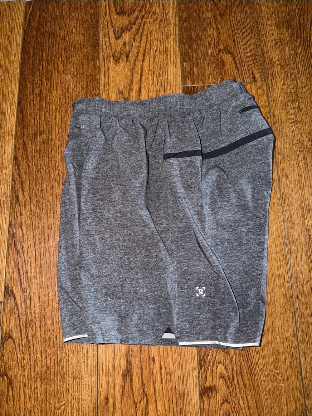 lululemon athletica Men's Heather Gray Athletic Shorts with Black Trim